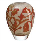 Floating Flower Red Vase