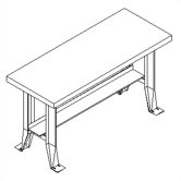Steel Bench with Maple Top