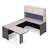 Endure 102" W U-Shape Left Configuration Computer Workstation with Hutch