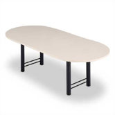 120" Wide Oval Top Conference Table with H Base