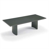 144" Wide Two-Section Self Edge Rectangle Top Conference Table with Curve Base