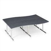 Smart Tables: 30" x 60" Crescent Concave/Convex 4-Person Table Kit