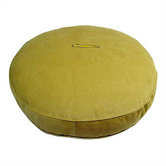 Lime Corduroy and Sherpa Round Pet Bed