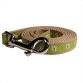 Green Flower Cotton Tiny Dog Leash