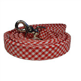 Gingham Cotton Dog Leash