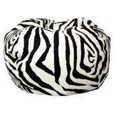 Zebra Bean Bag Chair