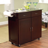 Kitchen Cart with Stainless Steel Top