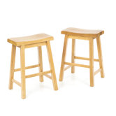 24" Belfast Saddle Stool in Rustic Oak (Set of 2)