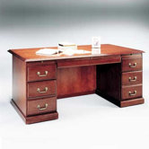 Legacy 72" Double Pedestal Veneer Credenza