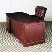 Bedford Single Pedestal Bow Front Executive Desk