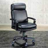 High-Back Leather Executive Chair with Spider Base