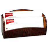 2000 Series Crocodile Embossed Leather Collection Letter Holder in Brown