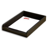 2000 Series Crocodile Embossed Leather Front-Load Legal Tray in Black