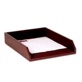 1000 Series Classic Leather Front-Load Legal Tray in Chocolate Brown