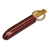 5800 Series Gold-Striped Leather Library Set in Burgundy