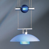 Jasmine One Light Move Down Large Pendant in Matte Chrome