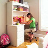51.5" W Student Computer Desk and Hutch Set