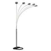 Arch Floor Lamp in Satin Nickel