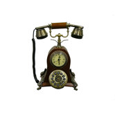 Classic Telephone with Quartz Roman Numeral Clock in Mahogany