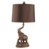 Elephant Table Lamp in Bronze