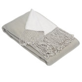 Argo Reversible Throw in Ivory / Pebble