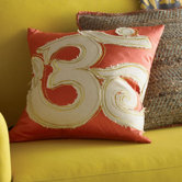 Om Pillow in Coral