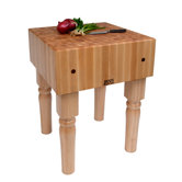 BoosBlock AB Prep Table with Butcher Block Top