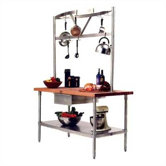 Cucina Americana Grandioso Prep Table with Wood Top