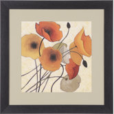 Pumpkin Poppies II Framed Artwork