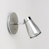 Scala Single Switched Spotlight in Brushed Aluminium