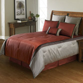 Mitered Faux Silk Comforter Collection