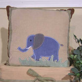 On Safari Elephant Pillow