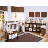 Blue Chocolate 4 Piece Crib Bedding Set