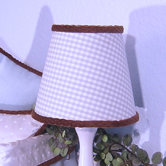 Blue Chocolate Lampshade in Blue Gingham