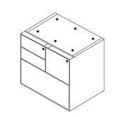 Sonoma Multifile Credenza Pedestal