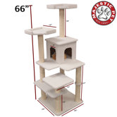 66" Bungalow Sherpa Cat Tree
