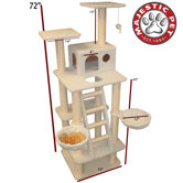72" Bungalow Sherpa Cat Tree