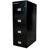 1 Hr Fireproof Key Lock 4 Drawer Letter File Safe