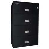 1 Hr Fireproof Key Lock  4 Drawer Letter File Safe