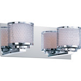 Mesh Two Light Bath Vanity in Polished Chrome