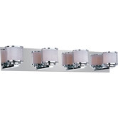 Mesh Four Light Bath Vanity in Polished Chrome