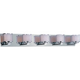 Mesh Five Light Bath Vanity in Polished Chrome