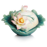 Peaceful Lotus Sugar Bowl with Lid