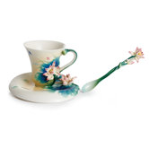 Peaceful Lotus Porcelain Tea Cup Set