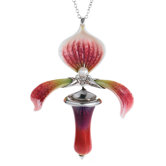 Lady Slipper Orchid Necklace