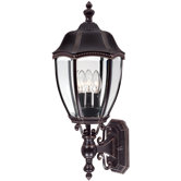 Roseville Three Outdoor Wall Lantern in Antique Bronze