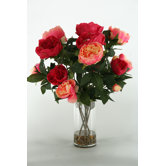 Peonies in Glass Vase