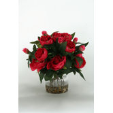 Peonies in Glass Vase