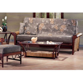 Rattan Floral Rosebud Futon Frame