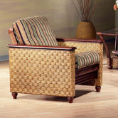 Rattan Floral Magnolia Futon Chair Frame